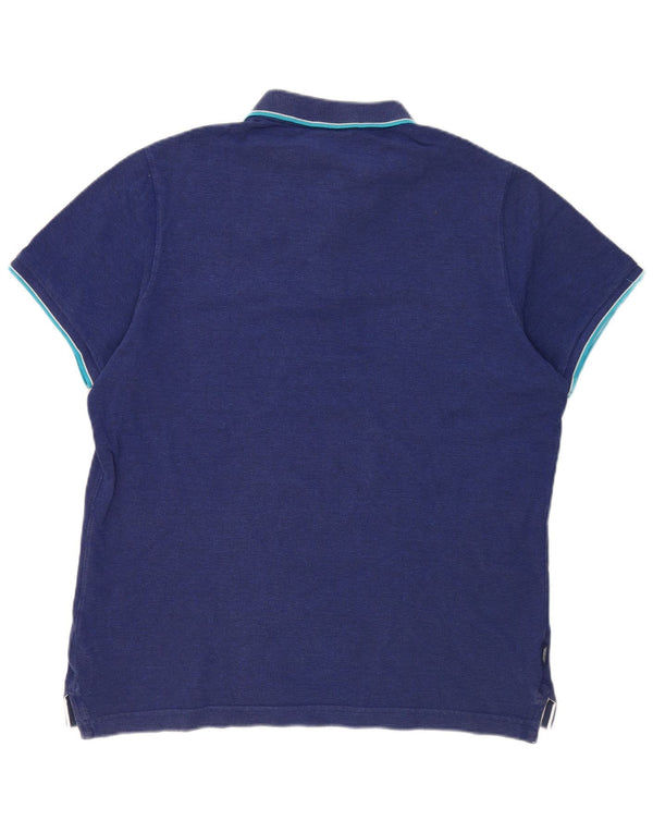 Superdry Mens Polo Shirt 3XL Blue Cotton