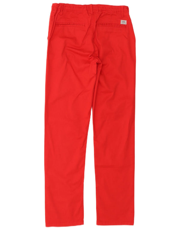 Tommy Hilfiger Boys Slim Chino Trousers 15-16 Years W32 L32 Red Cotton