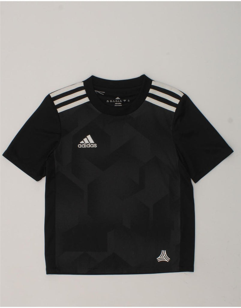 ADIDAS Boys Graphic T-Shirt Top 5-6 Years Black | Vintage Adidas | Thrift | Second-Hand Adidas | Used Clothing | Messina Hembry 