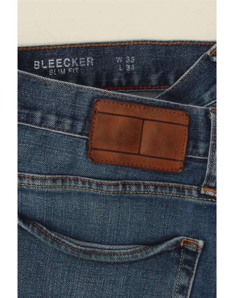 TOMMY HILFIGER Mens Bleecker Slim Jeans W33 L34 Blue Cotton Vintage Tommy Hilfiger and Second-Hand Tommy Hilfiger from Messina Hembry 