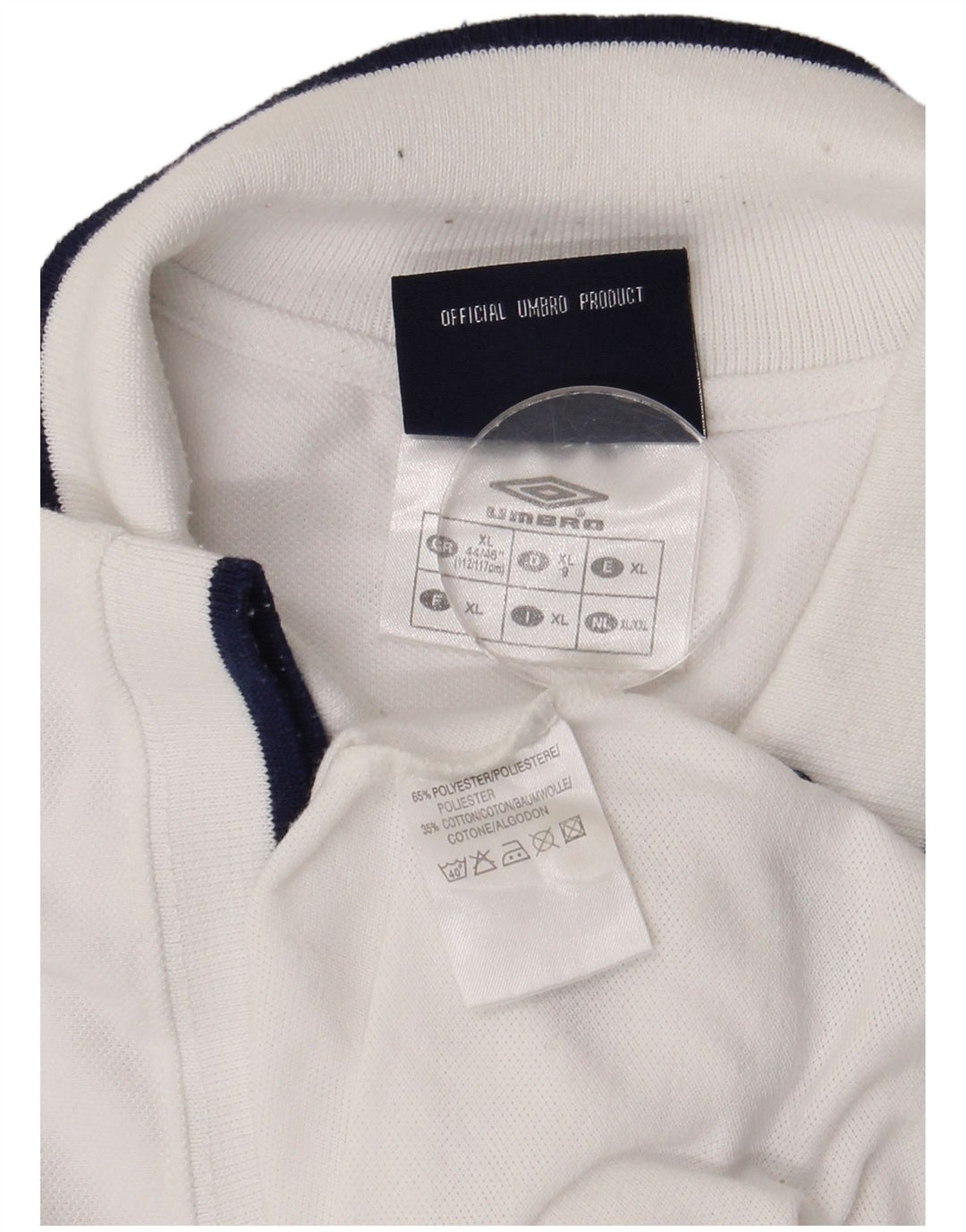 Umbro Mens Polo Shirt XL White Polyester