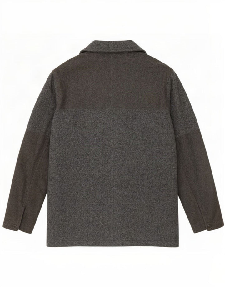 Levi's Mens 3 Button Windbreaker Coat UK 38 Medium Grey Wool