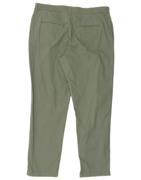 Crew Clothing Womens Tapered Chino Trousers UK 16 Large W36 L30 Green