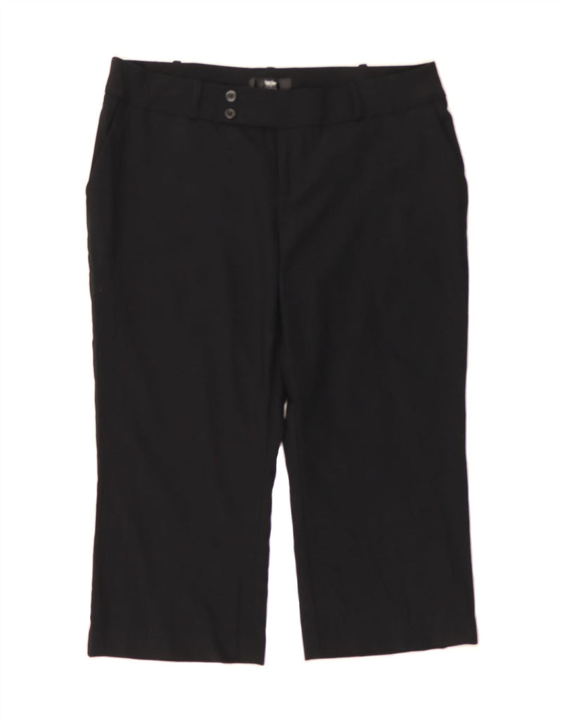 MOSSIMO Womens Straight Capri Trousers US 12 Large W34 L20 Black Polyester Vintage Mossimo and Second-Hand Mossimo from Messina Hembry 