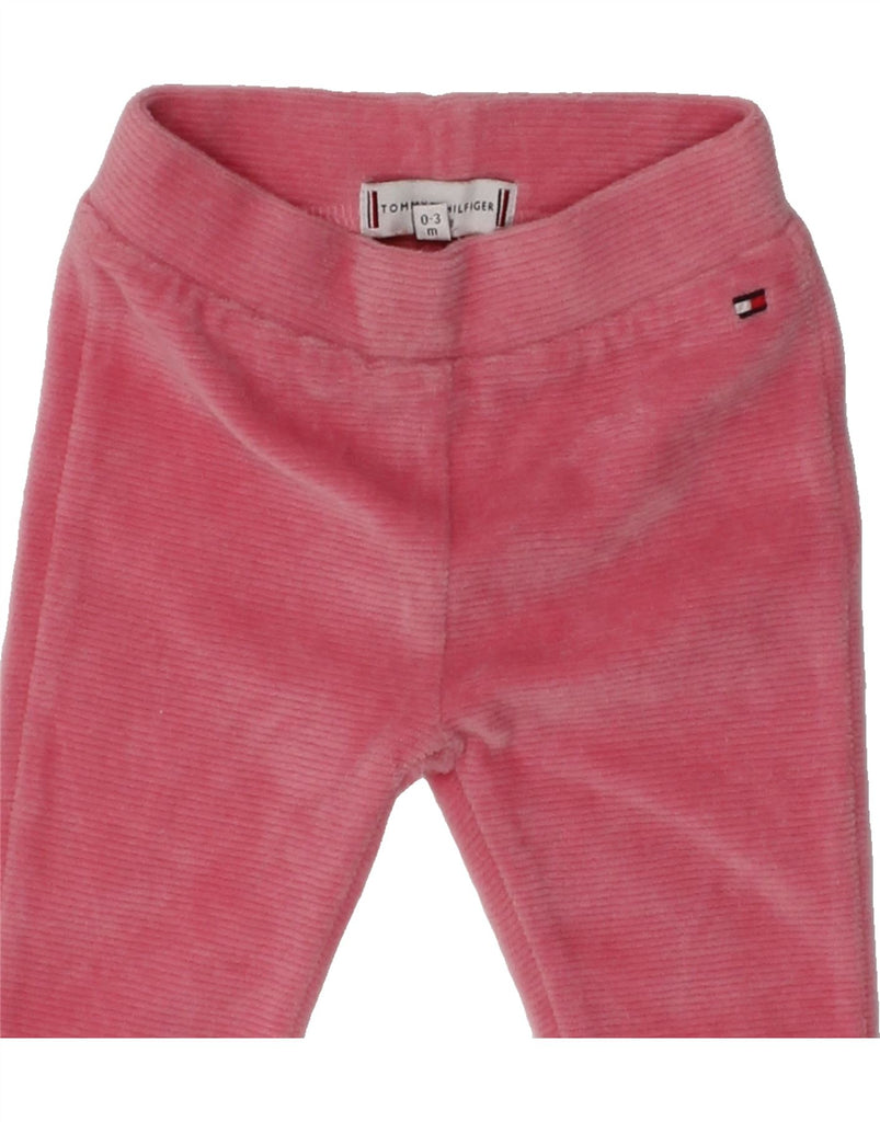 TOMMY HILFIGER Baby Girls Tracksuit Trousers 0-3 Months Pink Cotton | Vintage Tommy Hilfiger | Thrift | Second-Hand Tommy Hilfiger | Used Clothing | Messina Hembry 