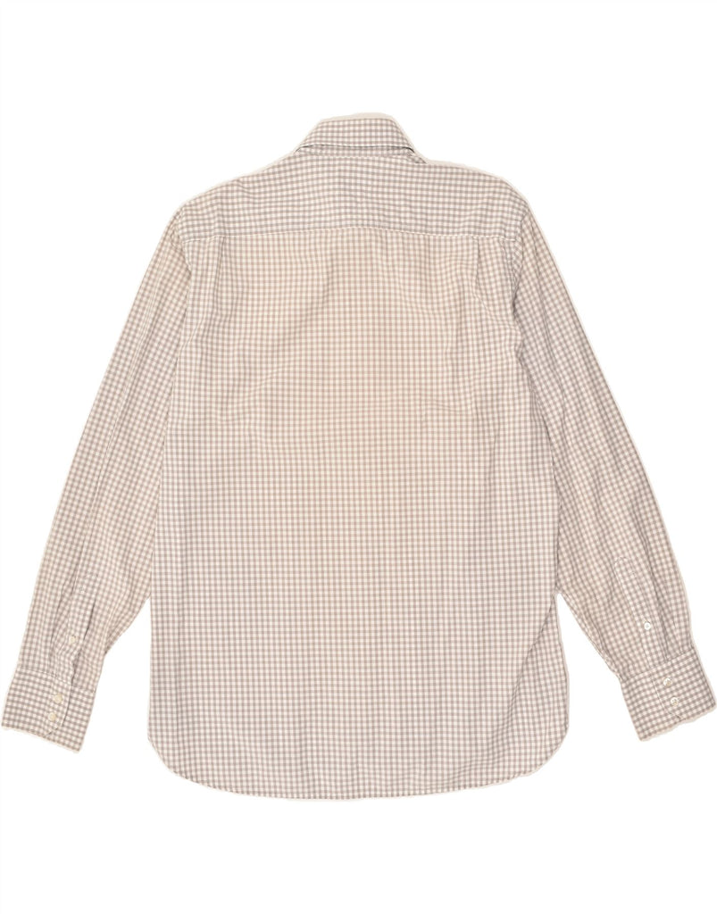 TOMMY HILFIGER Mens Shirt Large Beige Check Cotton | Vintage Tommy Hilfiger | Thrift | Second-Hand Tommy Hilfiger | Used Clothing | Messina Hembry 