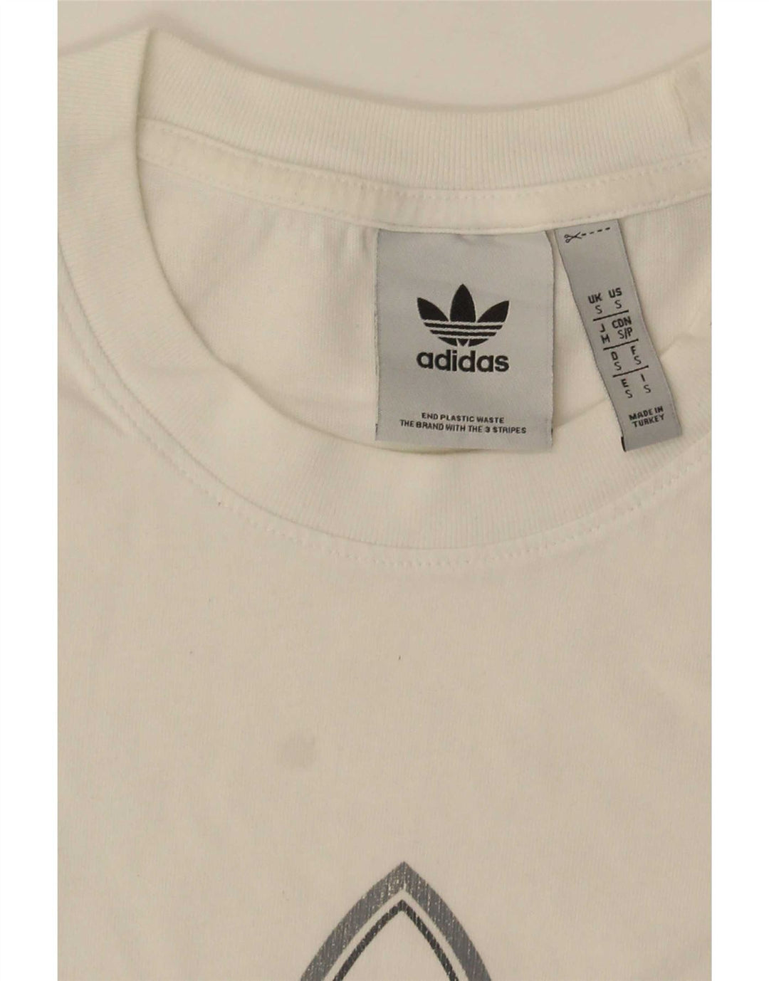 Adidas Mens Graphic T-Shirt Top Small White