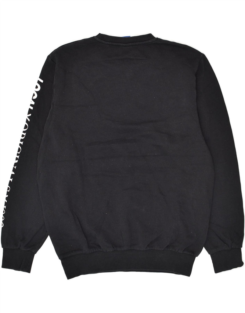 JACK & JONES Mens Graphic Sweatshirt Jumper Medium Black Cotton | Vintage Jack & Jones | Thrift | Second-Hand Jack & Jones | Used Clothing | Messina Hembry 