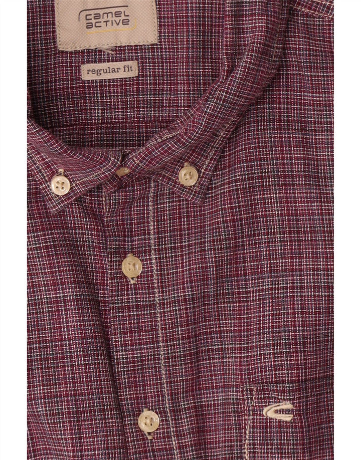 CAMEL ACTIVE Mens Regular Fit Shirt 2XL Red Pinstripe