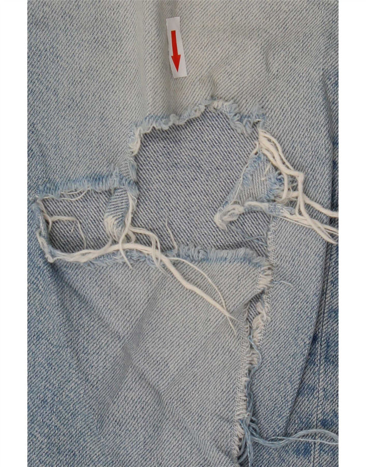Reiss Womens Distressed Cropped Jeans W29 L26 Blue Cotton
