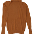 Zara Womens Roll Neck Jumper Sweater UK 12 Medium Brown Modal