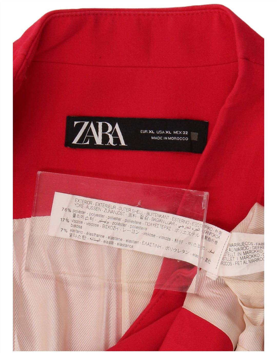 Zara Womens Blazer Jacket UK 18 XL Pink Polyester