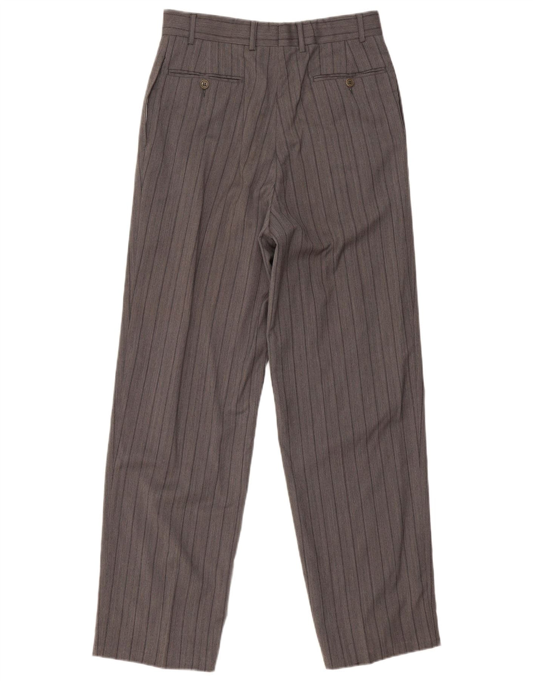 VINTAGE Mens Pegged Suit Trousers IT 50 Large W30 L32 Grey Striped
