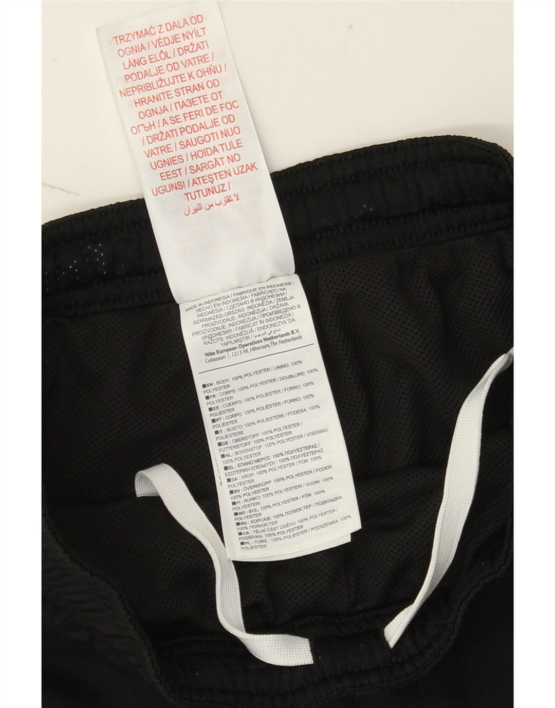 Nike Boys Dri Fit Windbreaker Trousers 12-13 Years Large Black Polyester