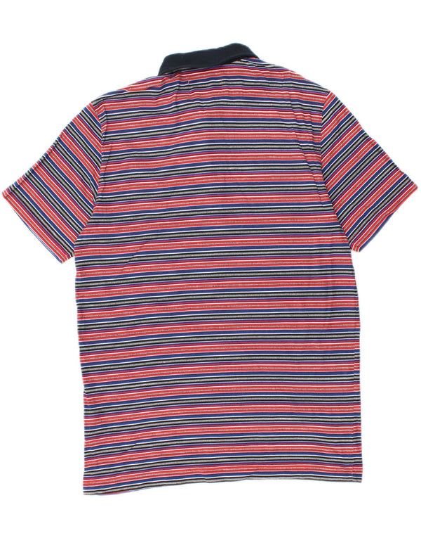 Penguin Mens Polo Shirt Medium Multicoloured Striped Cotton
