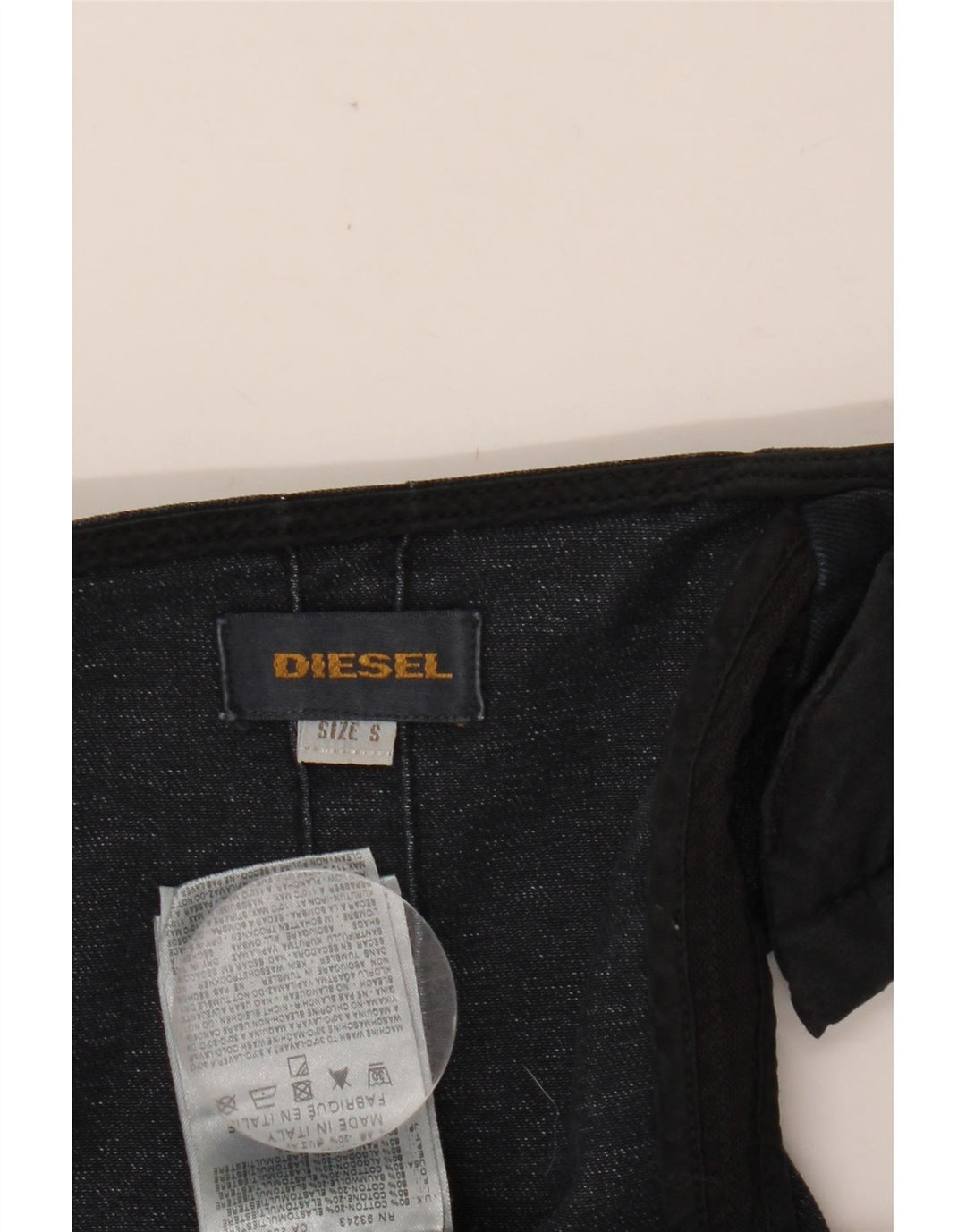 DIESEL Womens Sleeveless Denim Jumpsuit UK 8 Small  Navy Blue Cotton