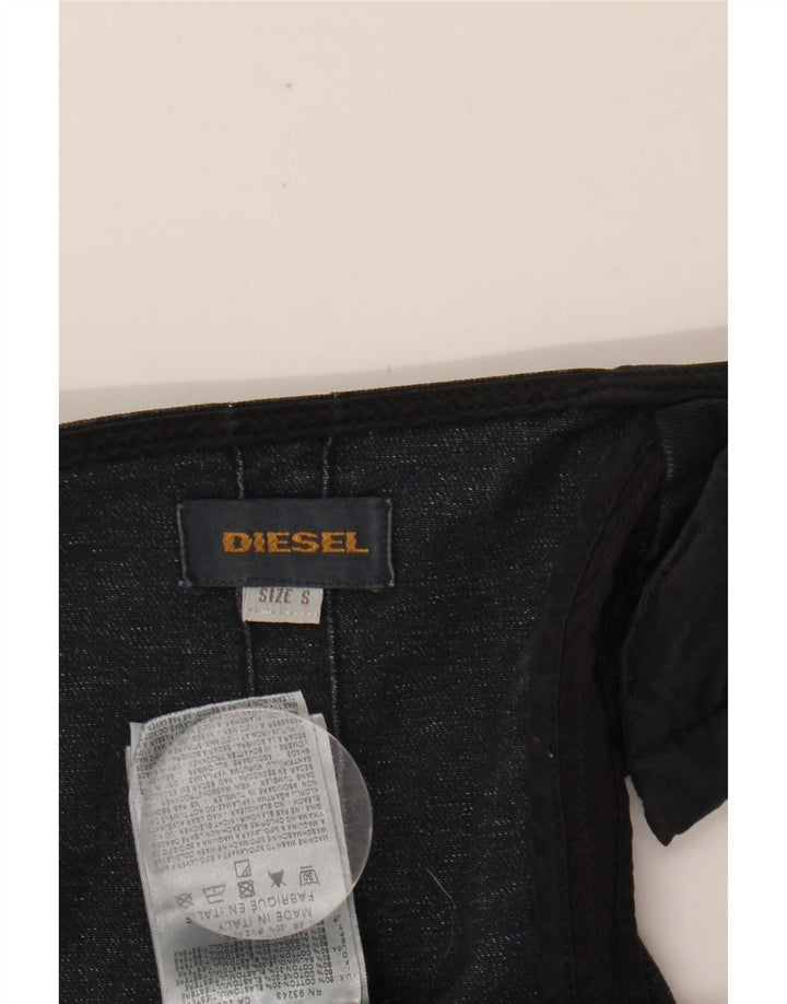 DIESEL Womens Sleeveless Denim Jumpsuit UK 8 Small  Navy Blue Cotton