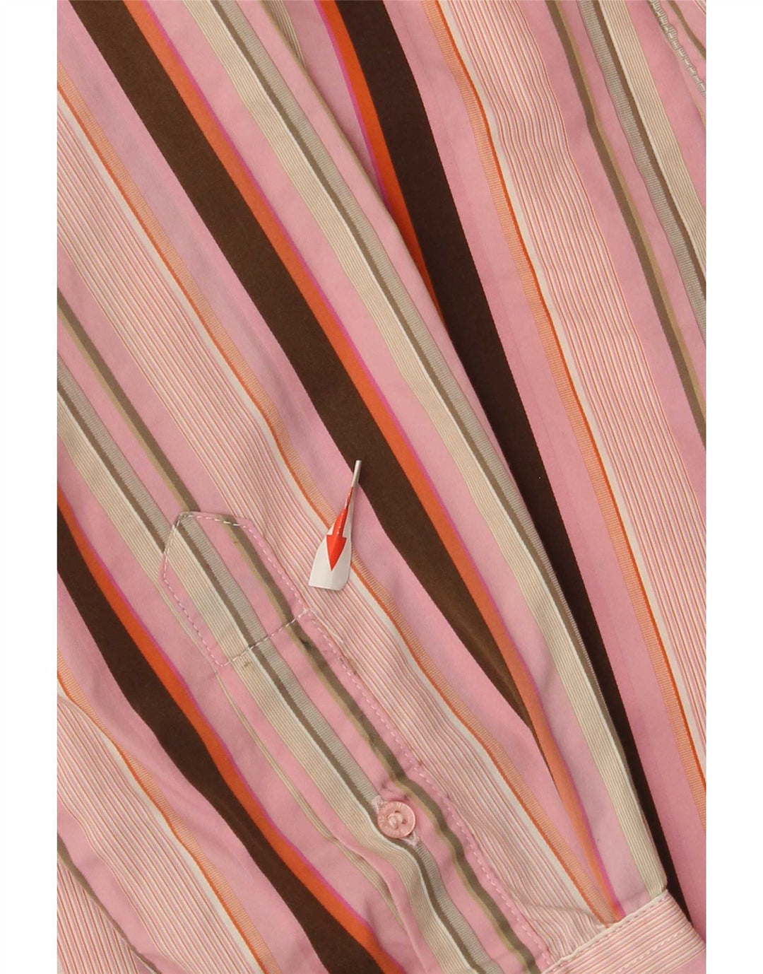 Ted Baker Mens Regular Fit Shirt Size 4 Large Pink Striped Cotton