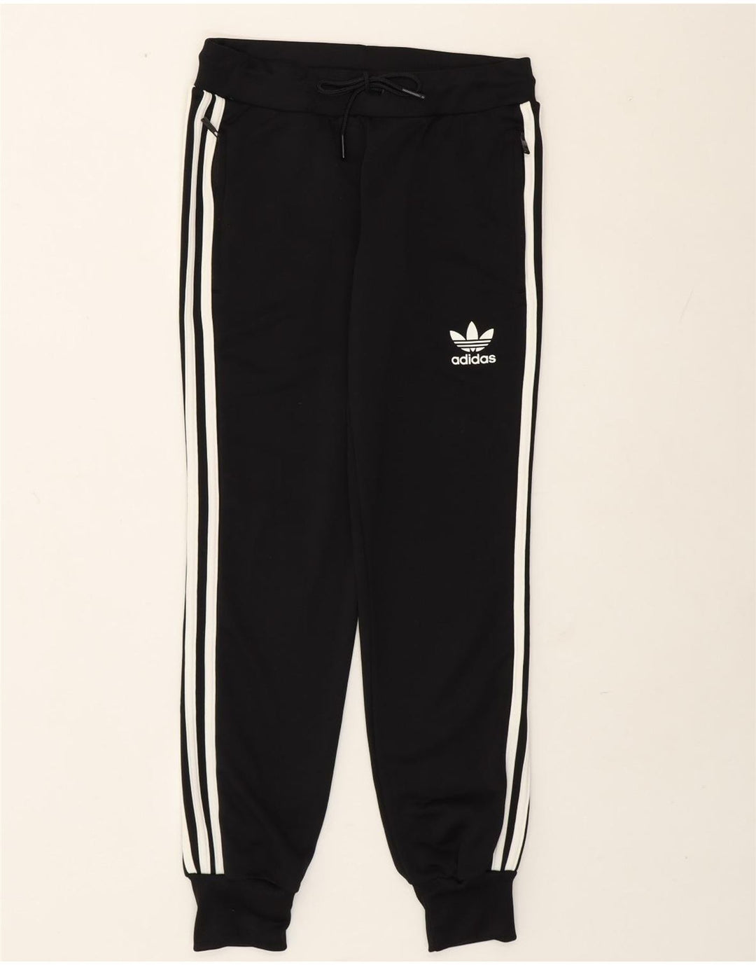 Adidas Womens Tracksuit Trousers Joggers UK 10 Small Black Polyester