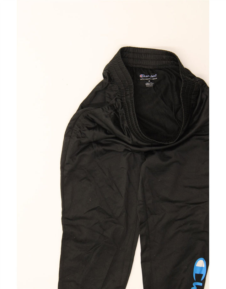 CHAMPION Boys Graphic Tracksuit Trousers Joggers 9-10 Years Medium Black Vintage Champion and Second-Hand Champion from Messina Hembry 
