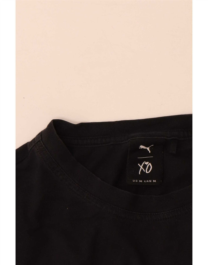 Puma Mens T-Shirt Top Medium Black Cotton