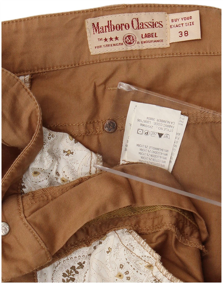 Marlboro Classics Womens Cropped Trousers W38 L24 Brown Cotton