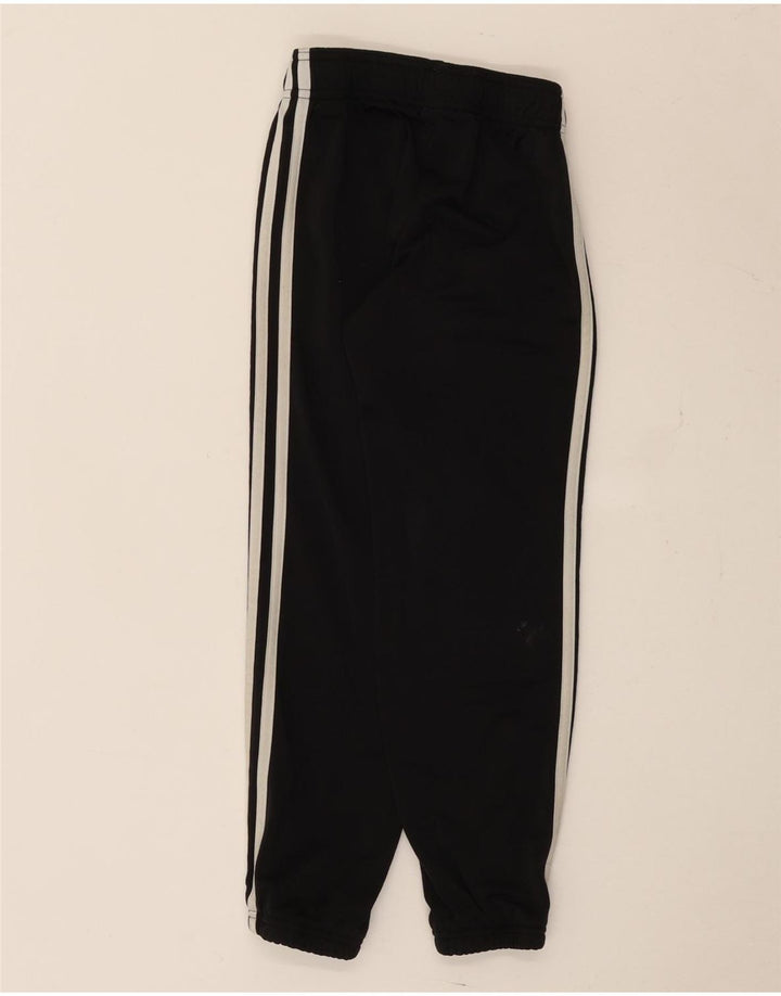 ADIDAS Boys Tracksuit Trousers Joggers 7-8 Years  Black Polyester