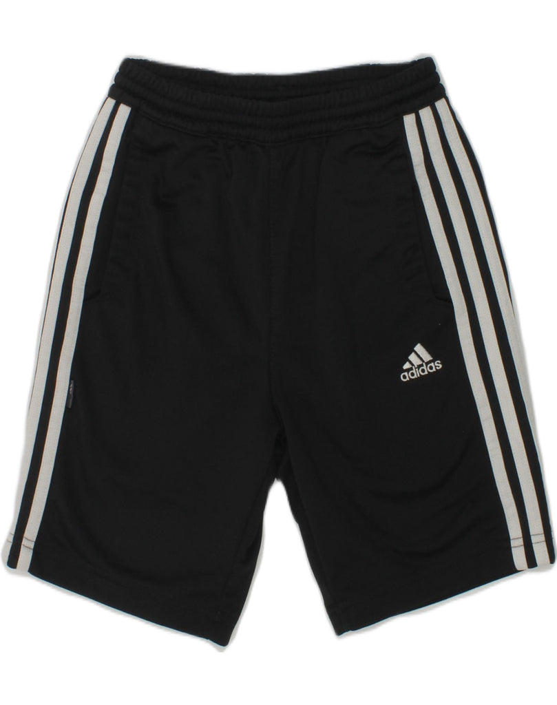 ADIDAS Boys Sport Shorts 7-8 Years Black Polyester | Vintage Adidas | Thrift | Second-Hand Adidas | Used Clothing | Messina Hembry 