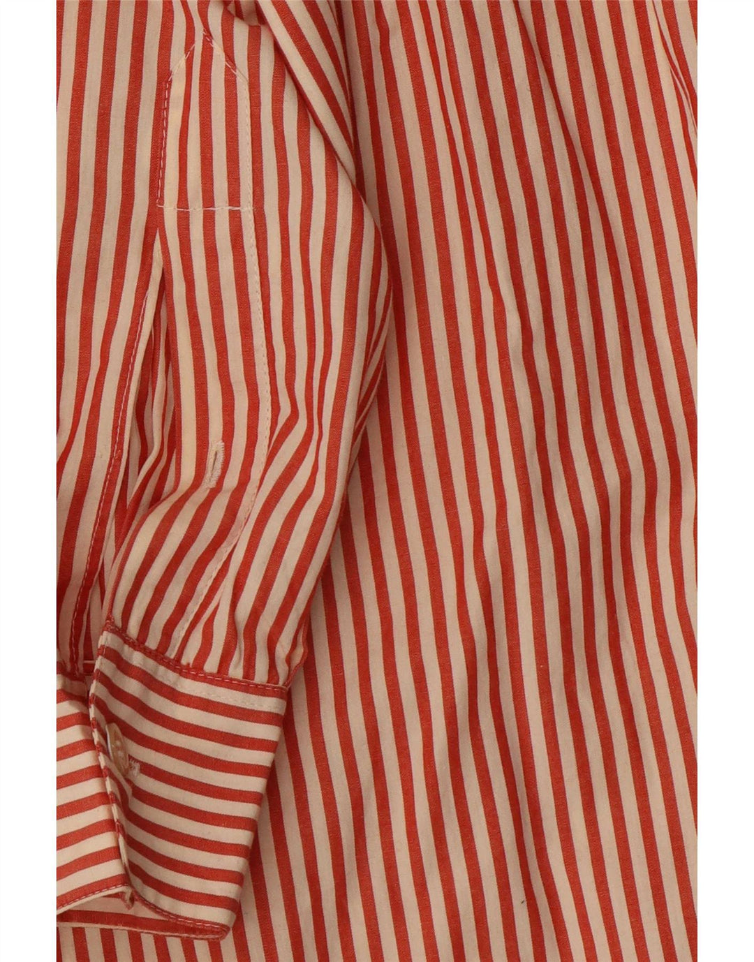 Max Mara Womens Weekend Shirt UK 16 Large Red Pinstripe Cotton