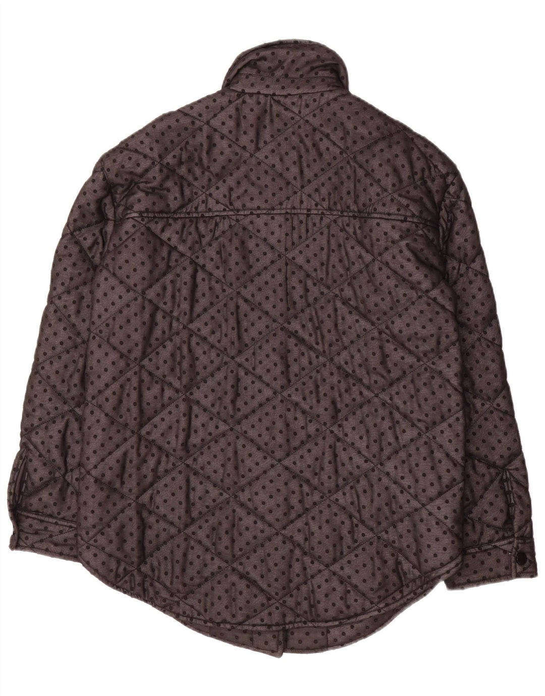 Phase Eight Womens Oversized Quilted Jacket UK 8 Small Black Spotted