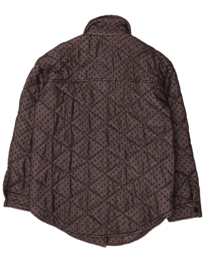 Phase Eight Womens Oversized Quilted Jacket UK 8 Small Black Spotted