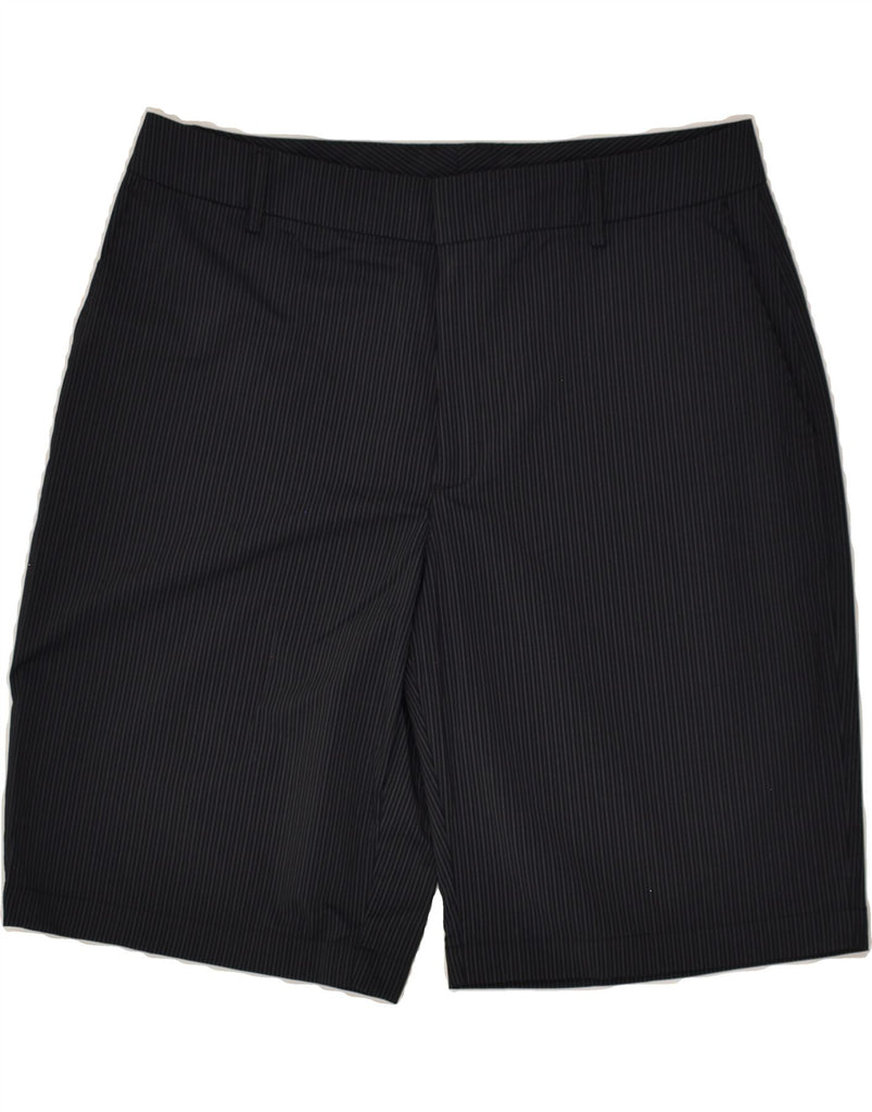 UNDER ARMOUR Mens Casual Shorts W34 Large  Navy Blue Pinstripe Polyester | Vintage Under Armour | Thrift | Second-Hand Under Armour | Used Clothing | Messina Hembry 