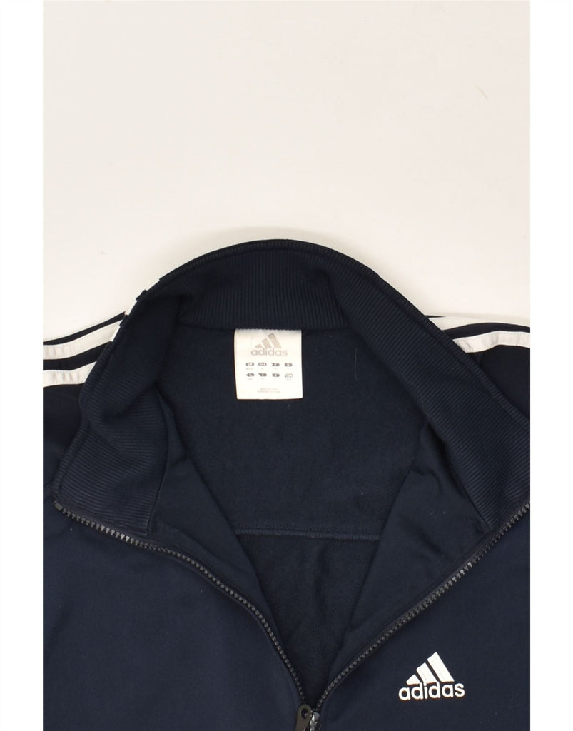 ADIDAS Mens Tracksuit Top Jacket UK 40/42 Medium Navy Blue Polyester | Vintage Adidas | Thrift | Second-Hand Adidas | Used Clothing | Messina Hembry 