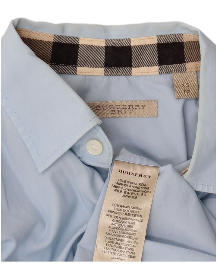 Burberry Mens Shirt XS Blue Cotton