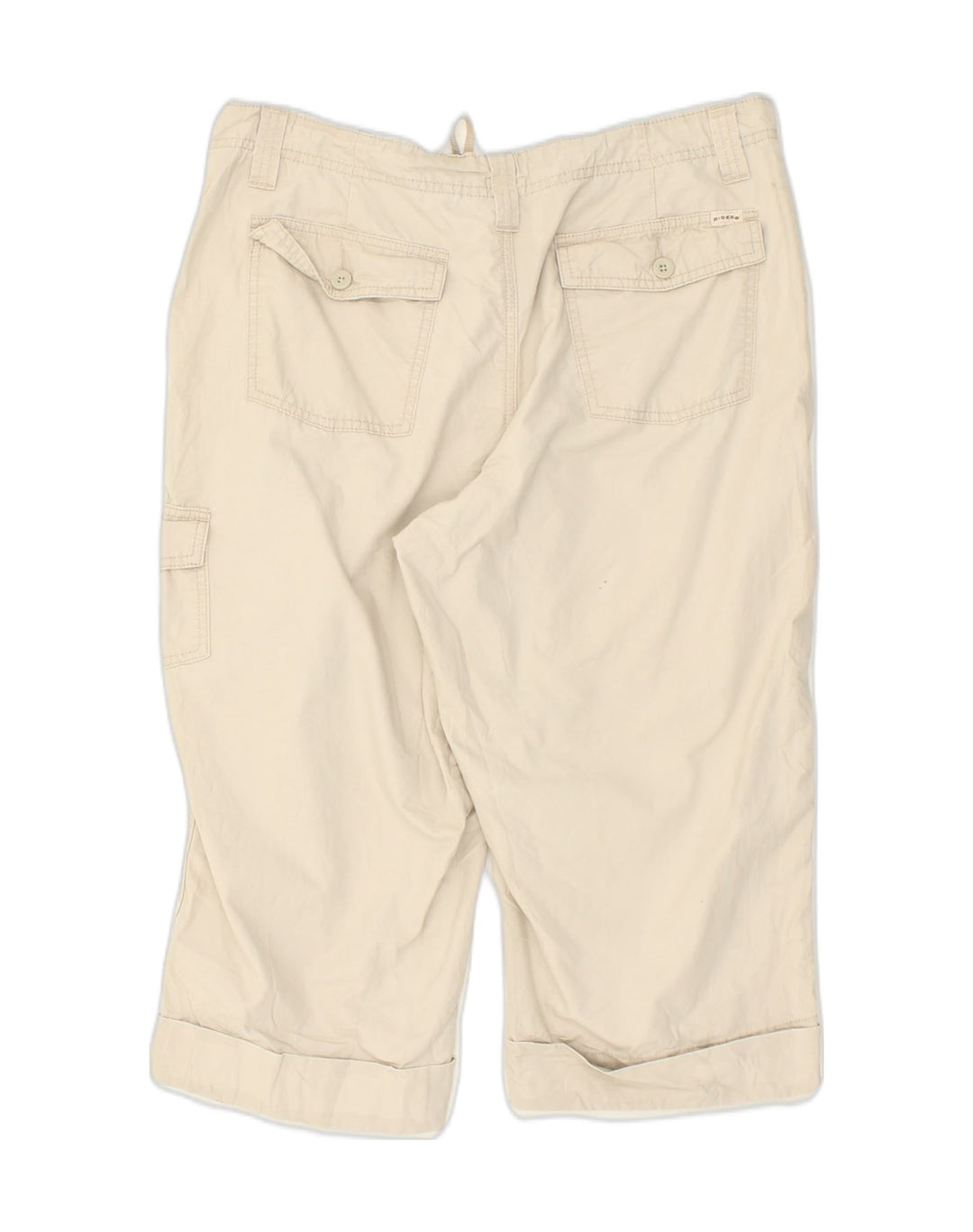 VINTAGE Womens Riders Bermuda Shorts UK 14 Large W32 L18  Beige Cotton | Vintage Vintage | Thrift | Second-Hand Vintage | Used Clothing | Messina Hembry 