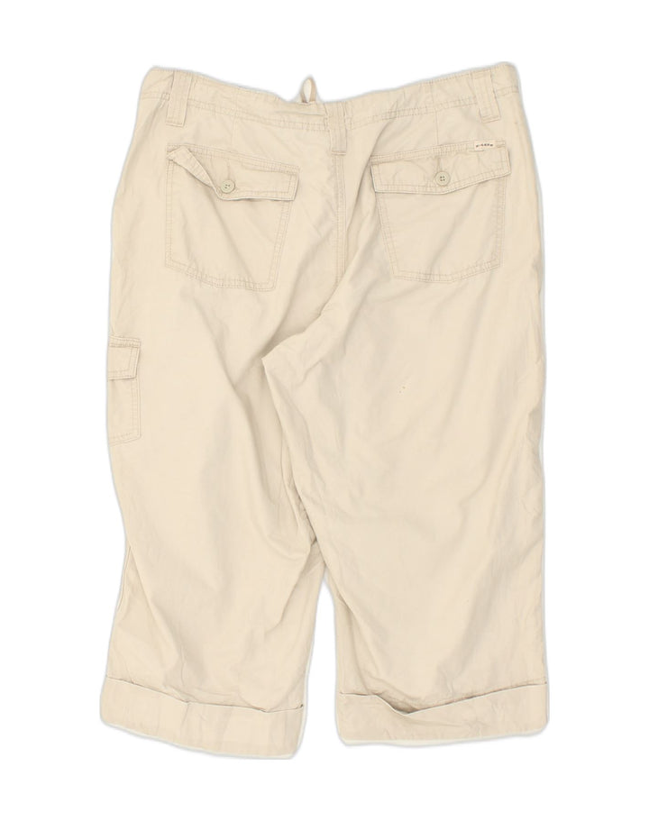 VINTAGE Womens Riders Bermuda Shorts UK 14 Large W32 L18  Beige Cotton | Vintage Vintage | Thrift | Second-Hand Vintage | Used Clothing | Messina Hembry 