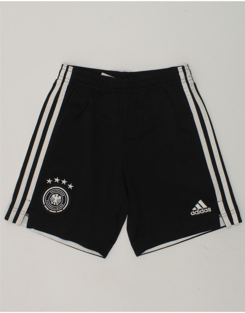 ADIDAS Boys Deutscher Fussball Bund Sport Shorts 9-10 Years Black | Vintage Adidas | Thrift | Second-Hand Adidas | Used Clothing | Messina Hembry 