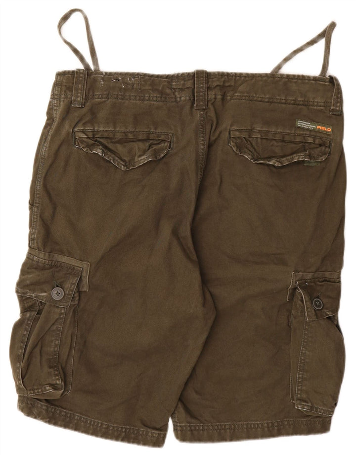 Superdry Mens Cargo Shorts W34 Large Khaki Cotton Army