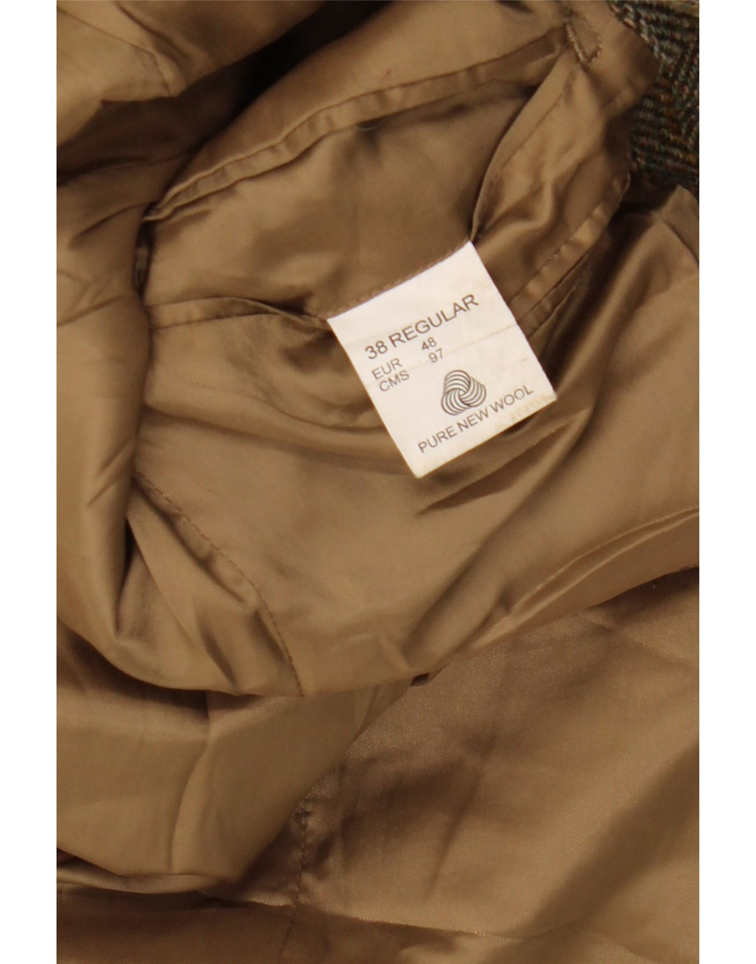 Vintage Mens 3 Button Blazer Jacket UK 38 Medium Brown Herringbone