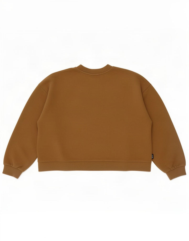 Vans Womens Graphic Oversized Sweatshirt Jumper UK 16 Large Brown Cotton