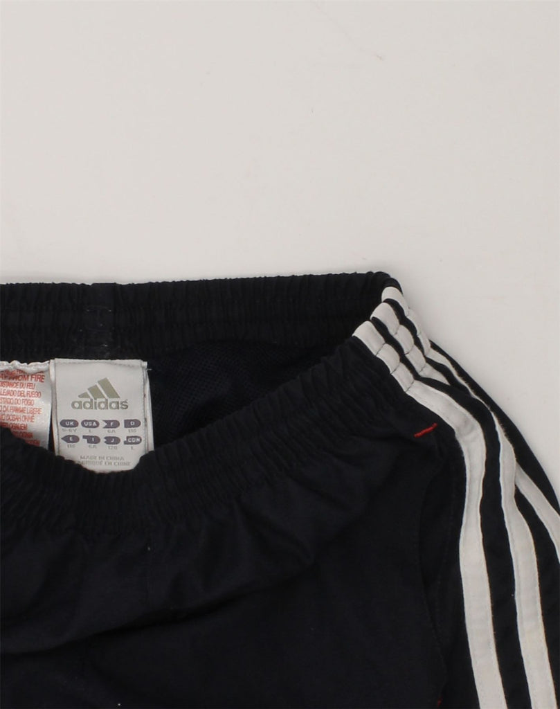 ADIDAS Boys Tracksuit Trousers 5-6 Years Navy Blue Polyester | Vintage Adidas | Thrift | Second-Hand Adidas | Used Clothing | Messina Hembry 