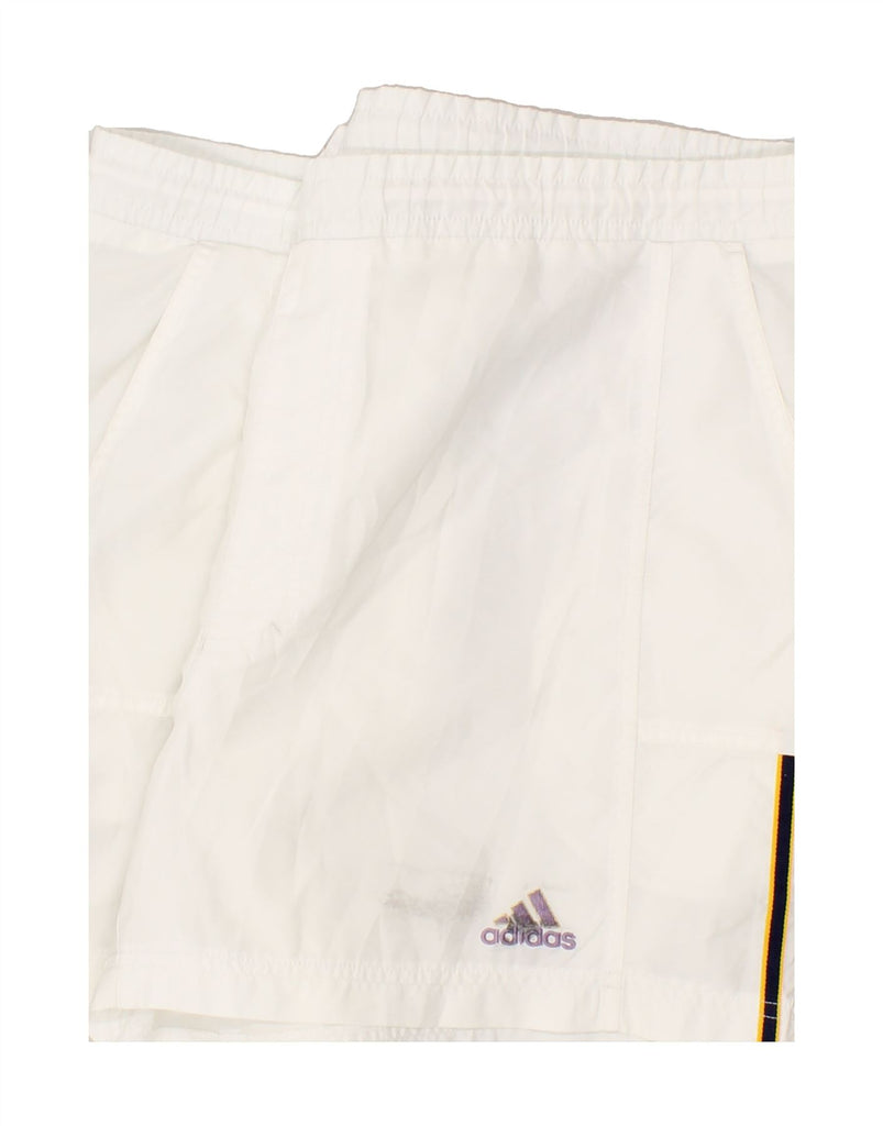 ADIDAS Mens Graphic Sport Shorts 2XL White | Vintage Adidas | Thrift | Second-Hand Adidas | Used Clothing | Messina Hembry 