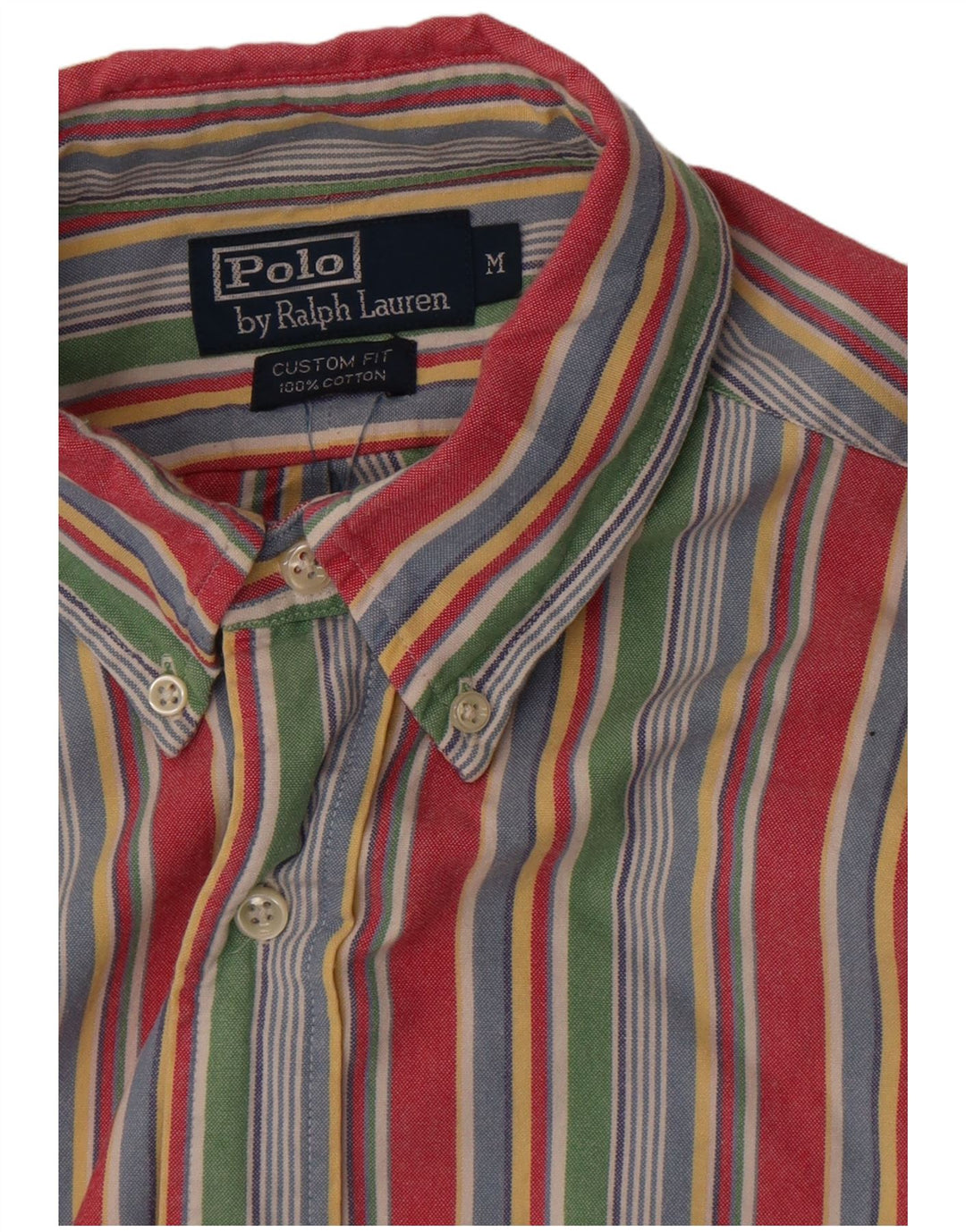 Polo Ralph Lauren Mens Custom Fit Shirt Medium Multicoloured Striped Cotton