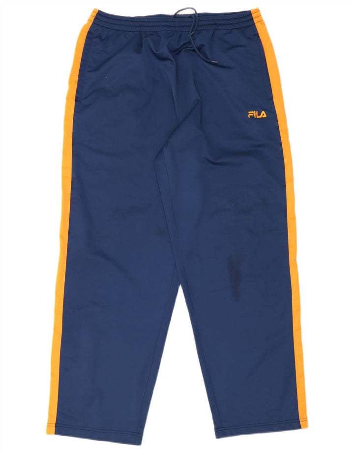 Fila Mens Tracksuit Trousers XL Blue Colourblock Polyester