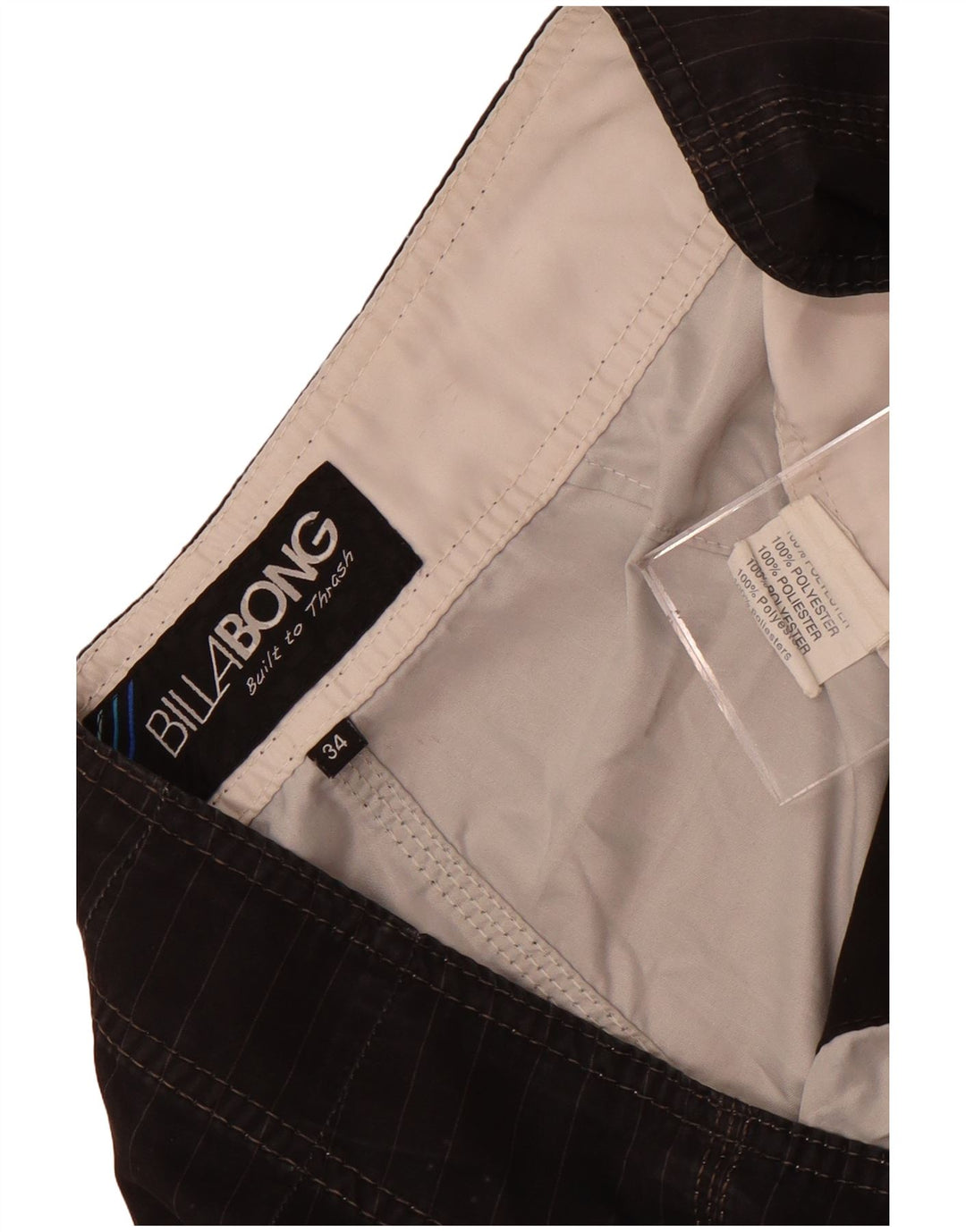 Billabong Mens Graphic Swimming Shorts Large  Black Pinstripe Polyester