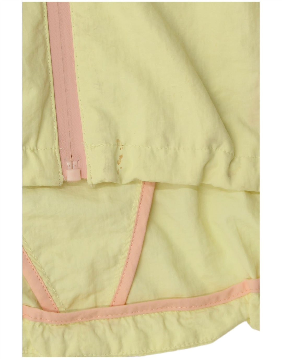 Zara Womens Oversized Crop Hooded Windbreaker Jacket UK 16 Large Yellow