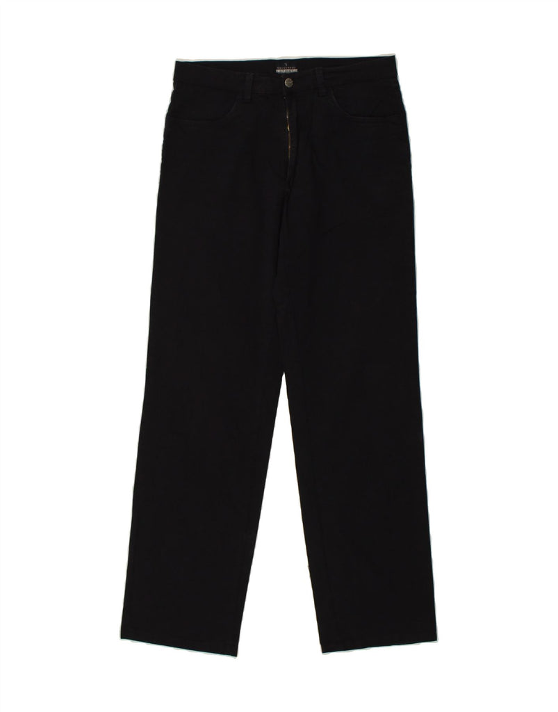 TRUSSARDI Womens Straight Casual Trousers W30 L31  Navy Blue Vintage Trussardi and Second-Hand Trussardi from Messina Hembry 