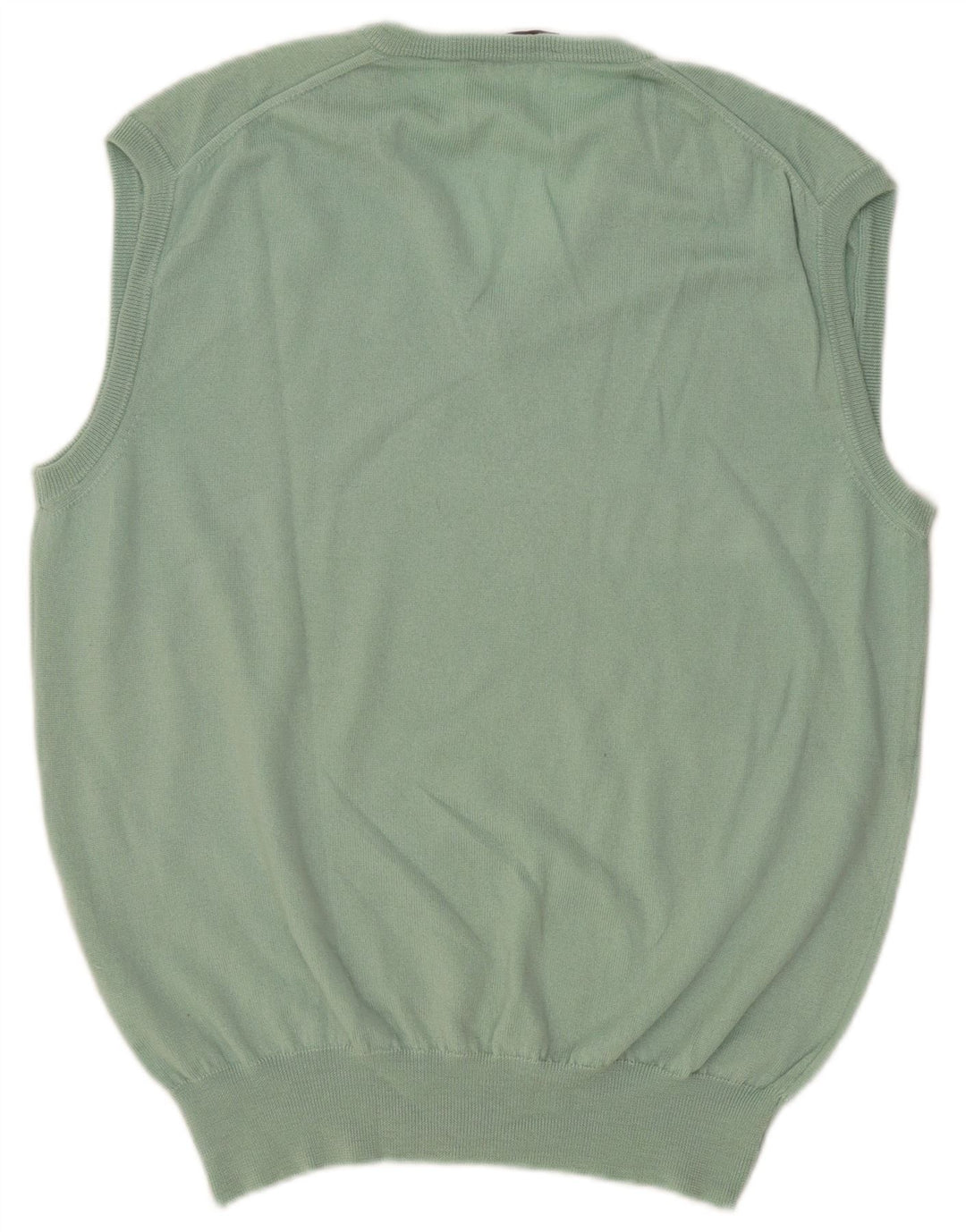 Cacharel Mens Vest Tank Top Large Green Virgin Wool