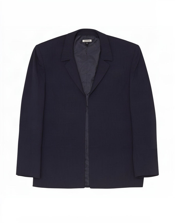 Marks & Spencer Womens Blazer Jacket UK 14 Large Navy Blue Polyester