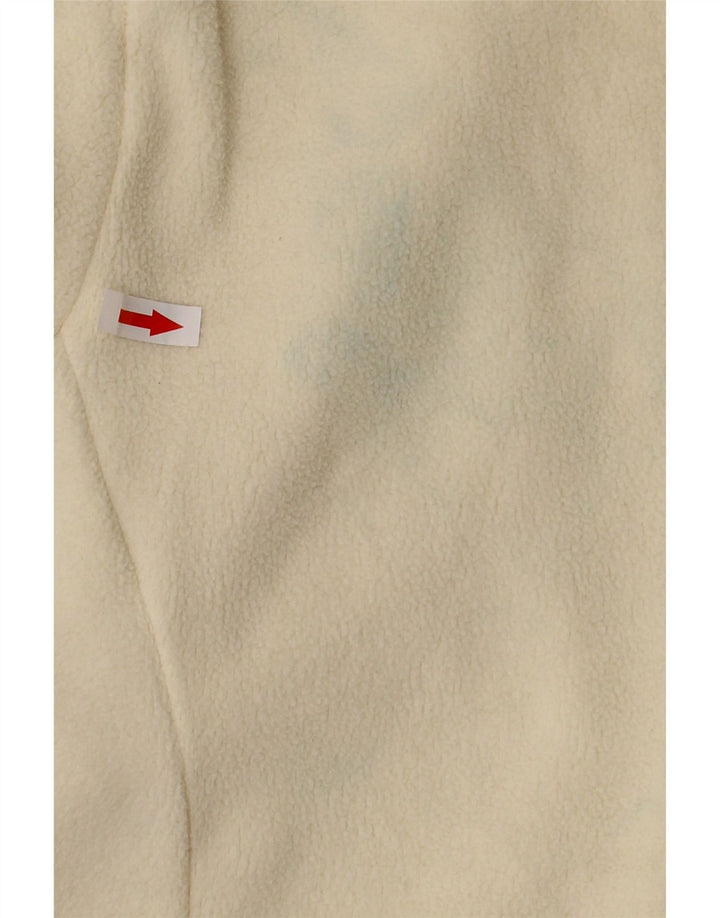 Calvin Klein Jeans Womens Hooded Fleece Jacket UK 18 XL Off White Polyester